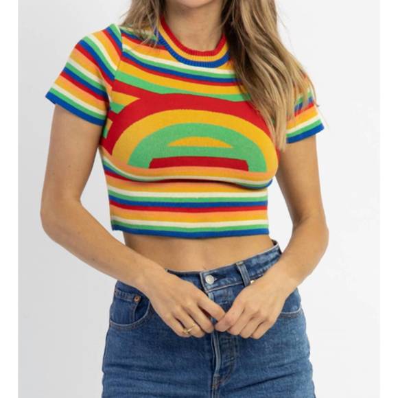 NEW FASCINATION over the crop top in rainbow - Picture 2 of 5